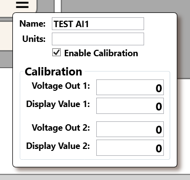 Analog Output Properties Window